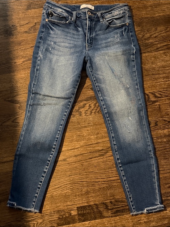 KanCan Denim - KanCan Women's Medium Blue Skinny Distressed Jeans